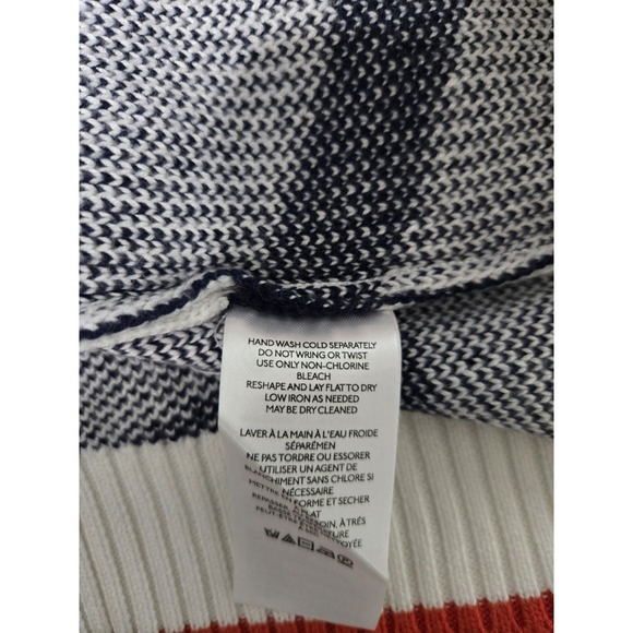 Maeve Anthropologie Striped V-neck Sweater Vest Size L EUC - Picture 7 of 7